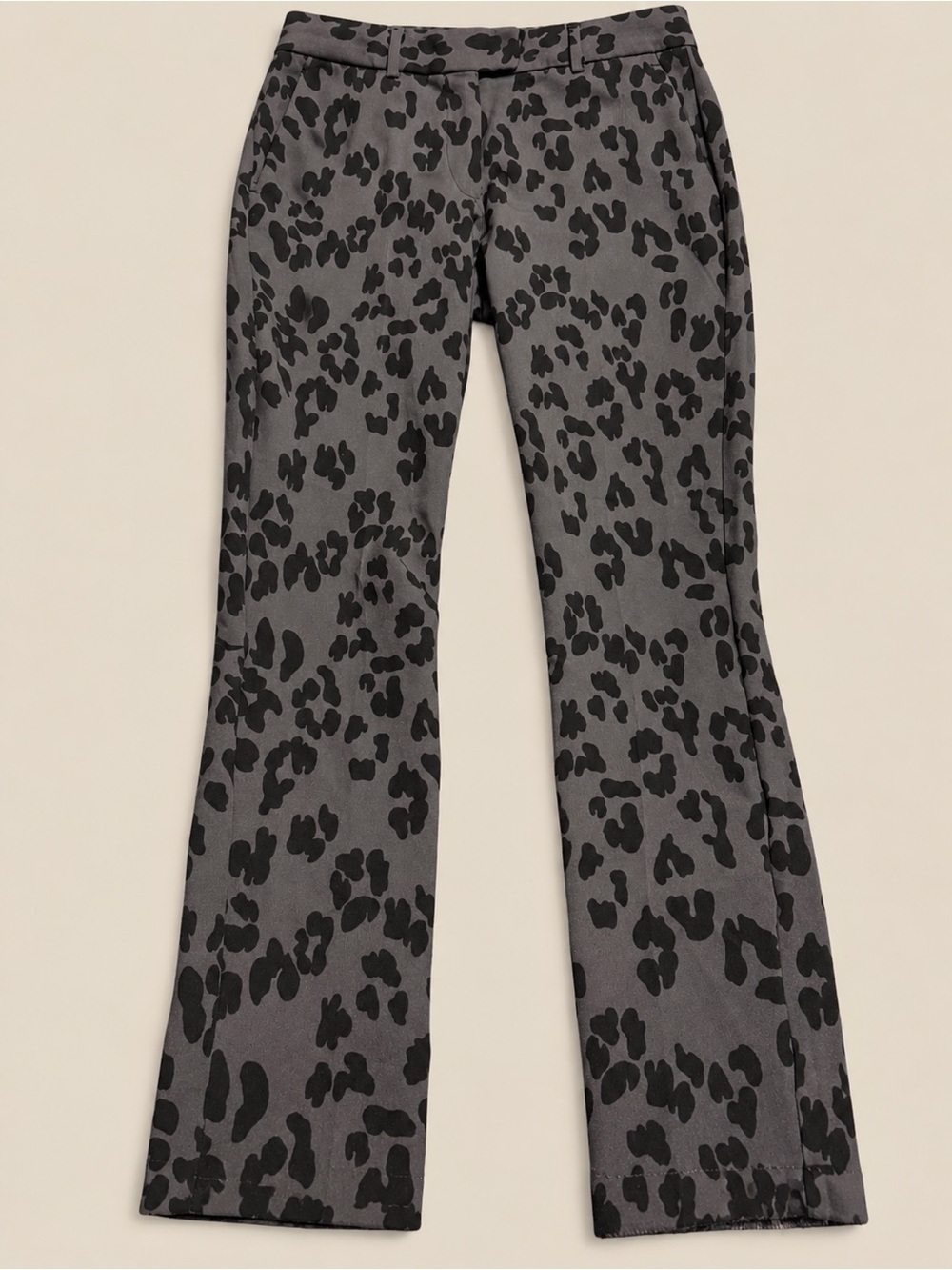 The Limited Gray & Black Leopard-Print Bootcut Pants
